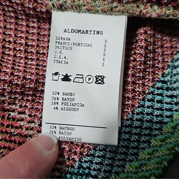 Anthropologie Aldomartins Cardigan Sweater Geometric Print - Picture 8 of 8